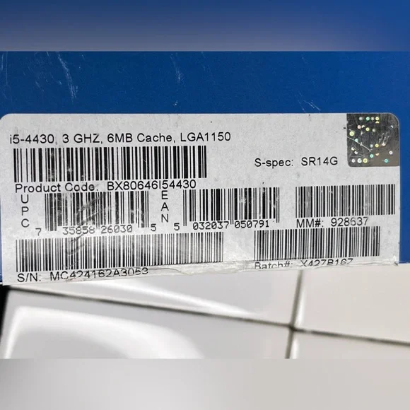 Intel Core i5-4430 3GHz LGA 1150/Socket H3 5 GT/s Desktop CPU SR14G